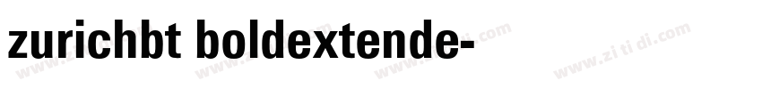 zurichbt boldextende字体转换